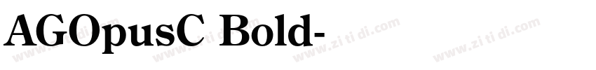 AGOpusC Bold字体转换